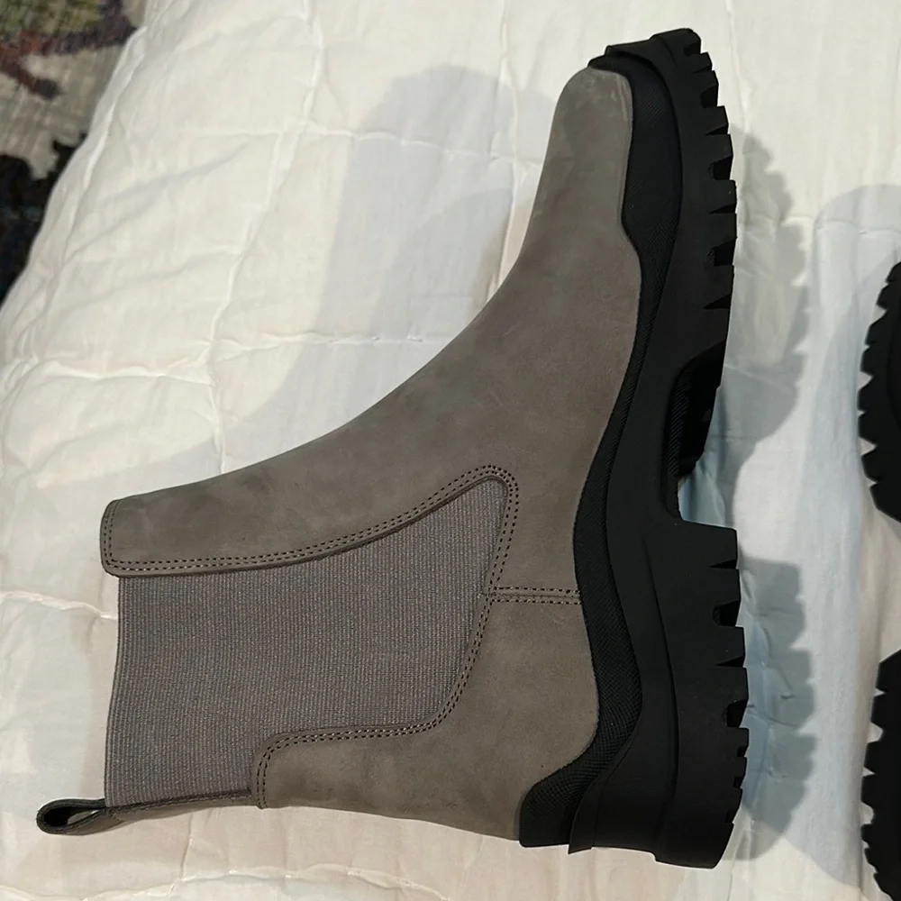 NWOT Marc Fisher Gray Ankle Boots Sleek Design